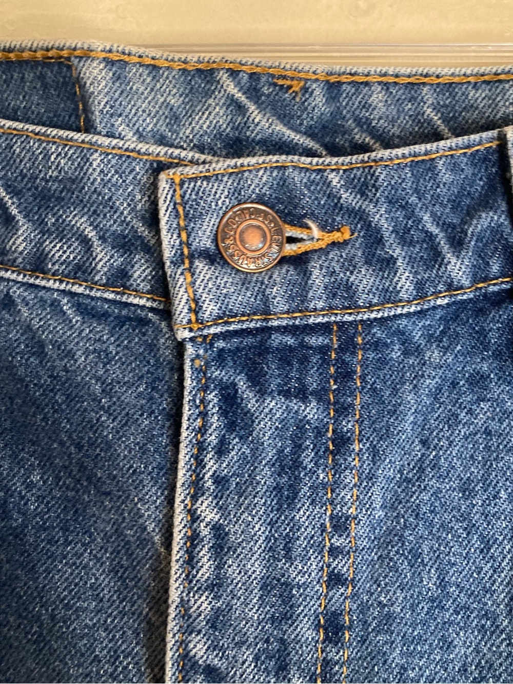 Vintage 1996 Levi's 505 Orange Tab Reg Fit Straight Leg Jeans USA Made 36 x 36 - Picture 10 of 13